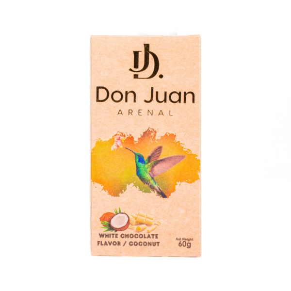 CHOCOLATE BLANCO ARTESANAL CON SABOR A COCO