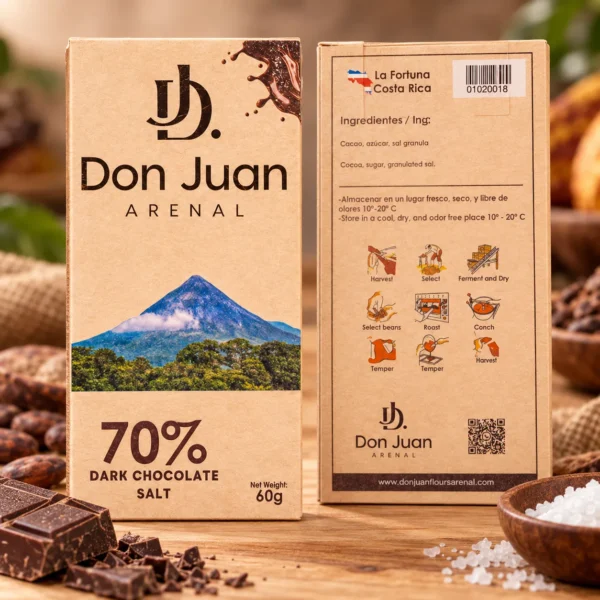 CHOCOLATE ARTESANAL OSCURO 70% CON SAL