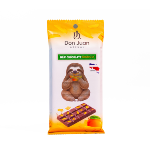 CHOCOLATE ARTESANAL DE LECHE CON TROCITOS DE MANGO DESHIDRATADO