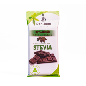 CHOCOLATE ARTESANAL OSCURO 80% CON STEVIA