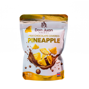 CHOLOCATE DE LECHE CON TROCITOS DE PIÑA DESHIDRATADAS