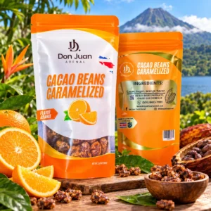 CACAO BEANS CARAMELIZED WITH ORANGE FLAVOR