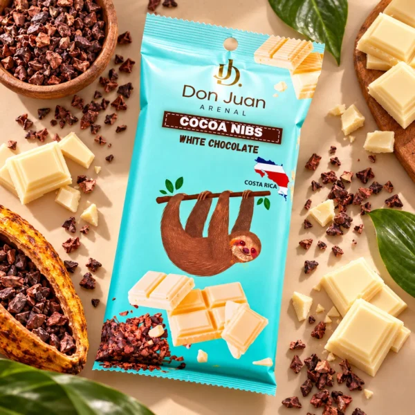 CHOCOLATE BLANCO ARTESANAL CON NIBS DE CACAO
