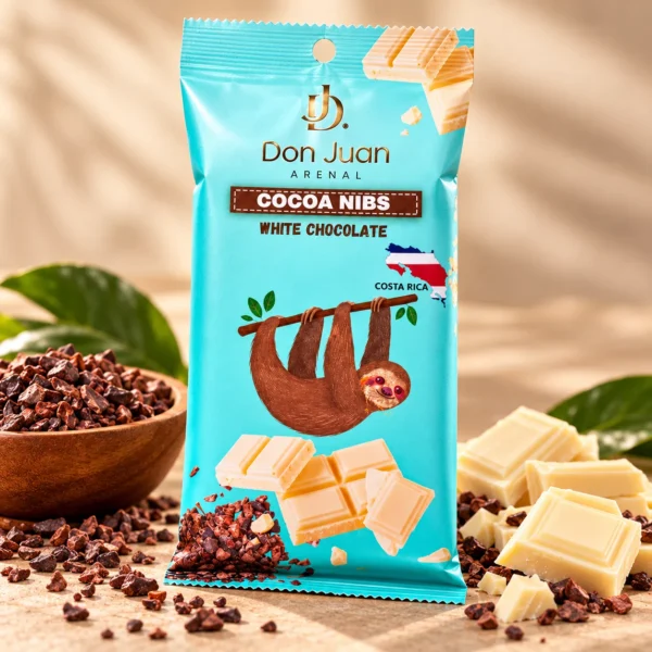 CHOCOLATE BLANCO ARTESANAL CON NIBS DE CACAO