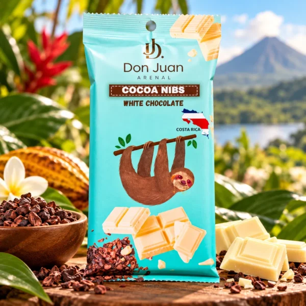 CHOCOLATE BLANCO ARTESANAL CON NIBS DE CACAO