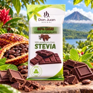 DARK CHOCOLATE 80% CACAO WITH SWEETENER FROM STEVIA