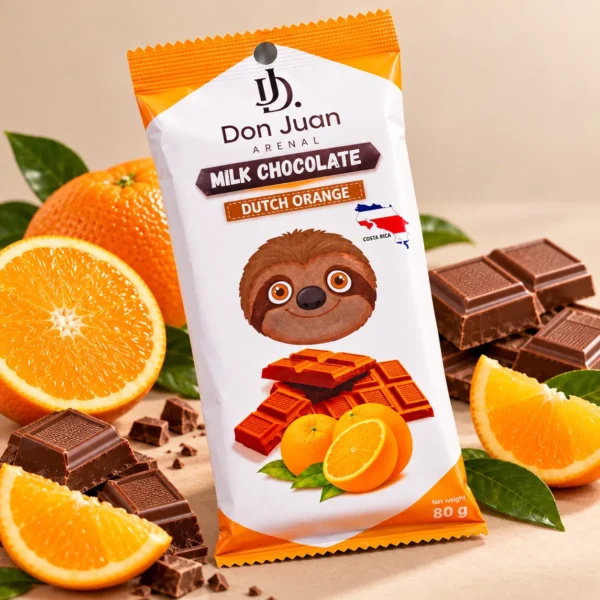 CHOCOLATE ARTESANAL DE LECHE CON SABOR A NARANJA HOLANDESA