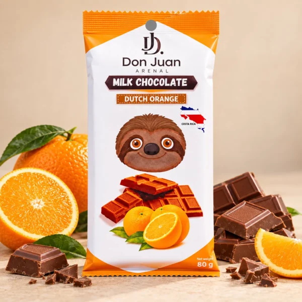 CHOCOLATE ARTESANAL DE LECHE CON SABOR A NARANJA HOLANDESA