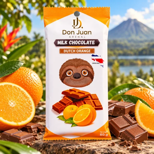 CHOCOLATE ARTESANAL DE LECHE CON SABOR A NARANJA HOLANDESA