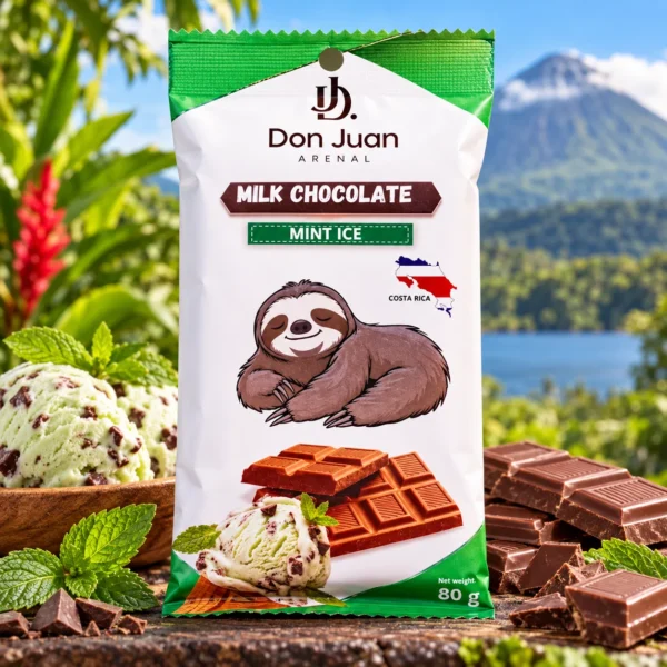CHOCOLATE ARTESANAL DE LECHE CON SABOR A HELADO DE MENTA